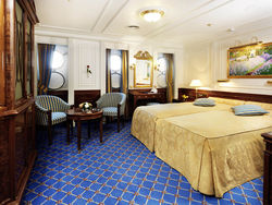 Deluxe Category D cabins aboard the Sea Cloud II