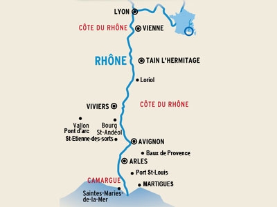 Lyon Cruise map