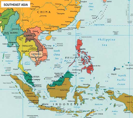 Southeast Asia map